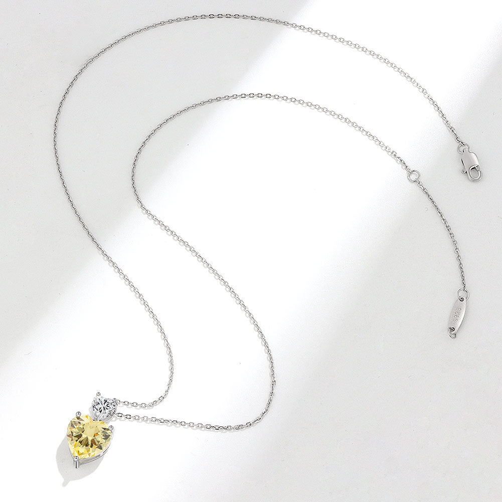 Diamond Heart-shaped Crystal Pendant Women's Fashion