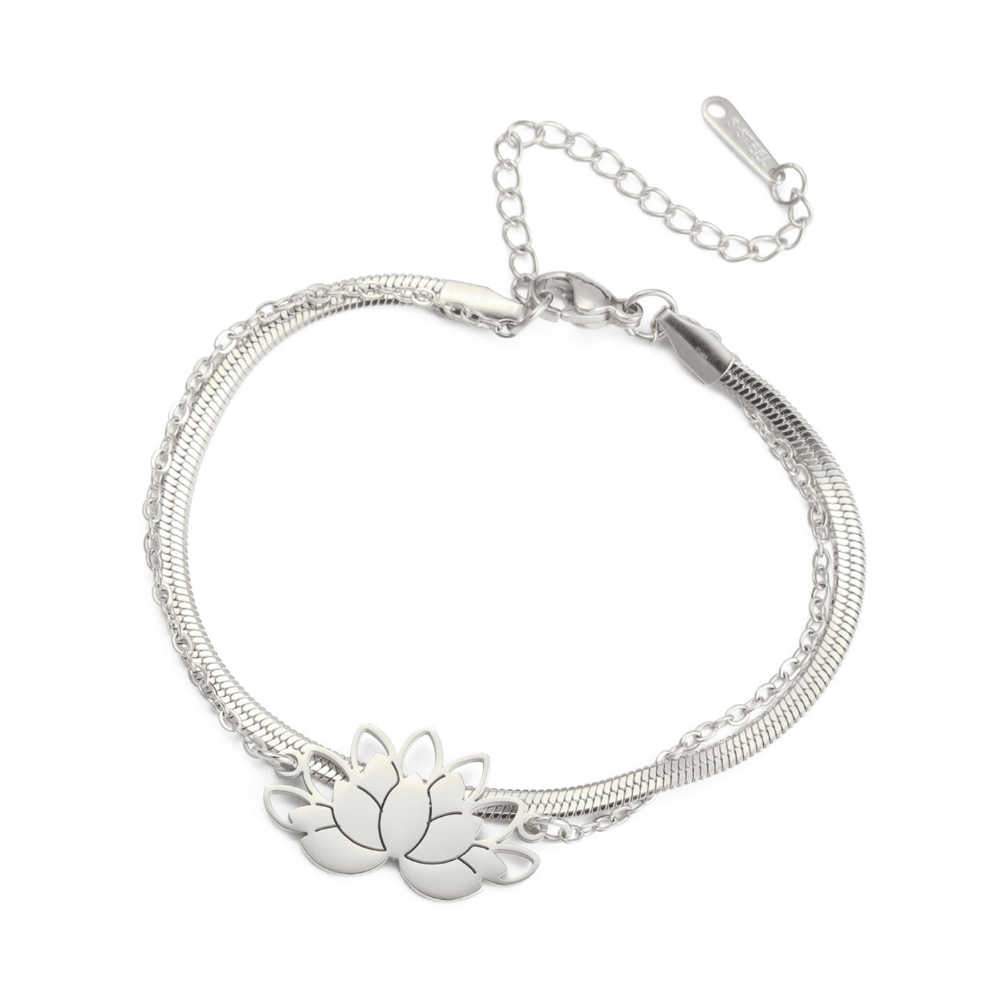 Titanium Steel Bracelet Simple All-matching Hollow Lotus