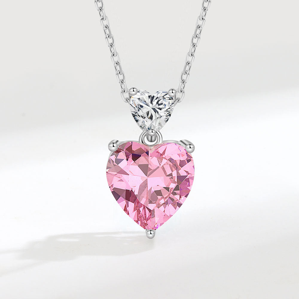 Diamond Heart-shaped Crystal Pendant Women's Fashion