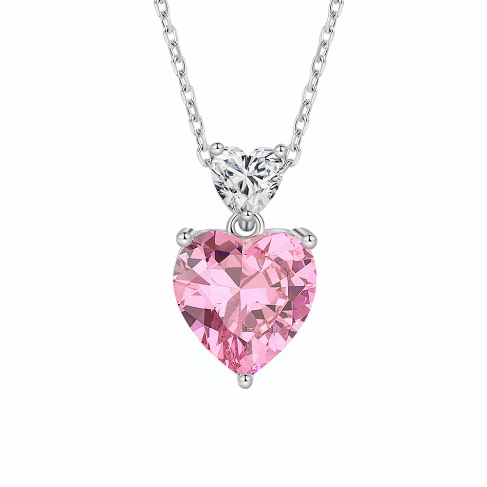 Diamond Heart-shaped Crystal Pendant Women's Fashion