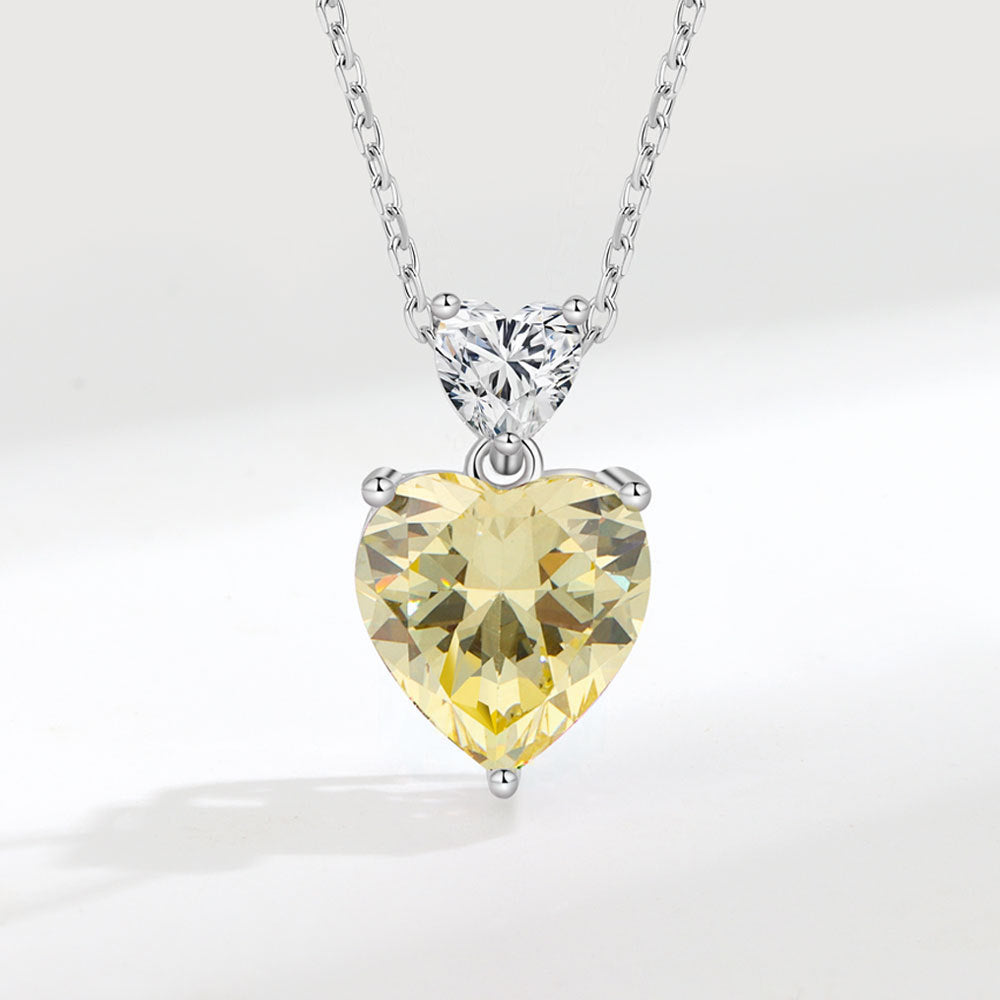 Diamond Heart-shaped Crystal Pendant Women's Fashion