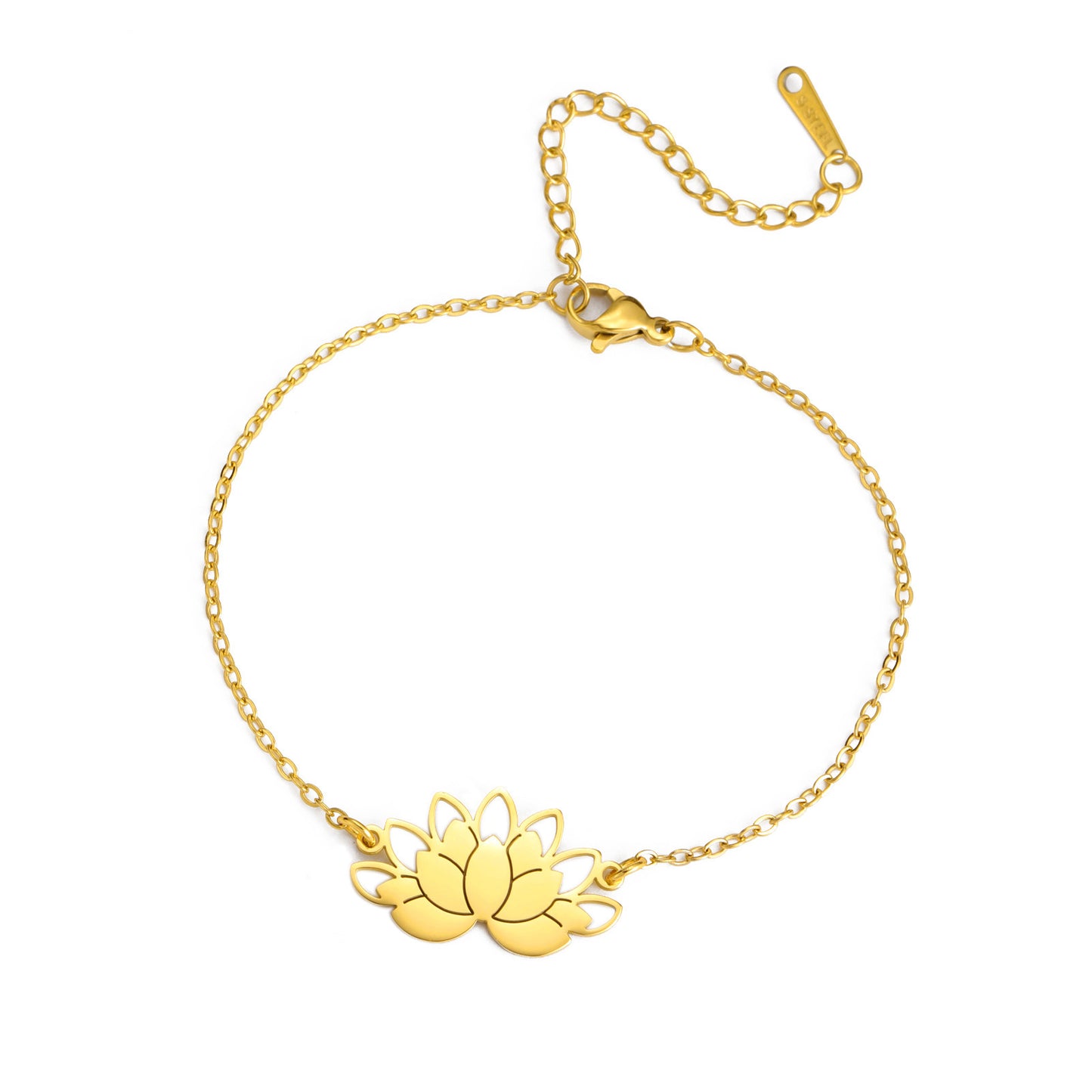 Titanium Steel Bracelet Simple All-matching Hollow Lotus