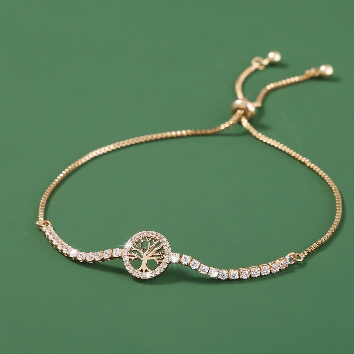 Lucky Tree Element Zircon Bracelet For Women