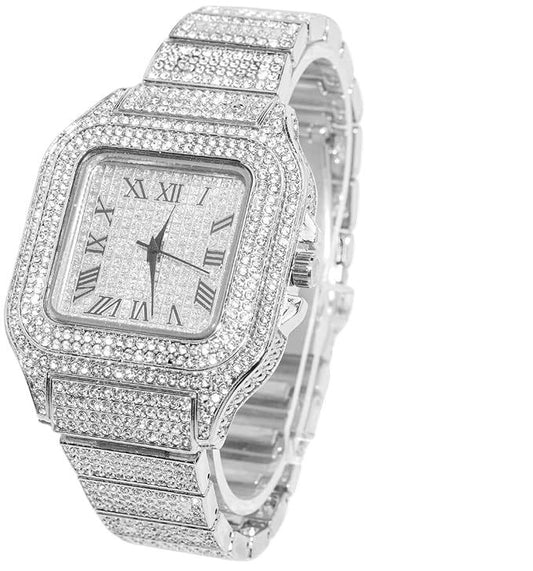 Flux Faishon Stainless Steel Men Dual-Display Watch with 30M